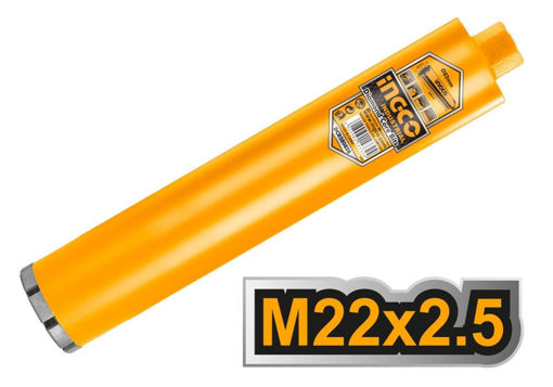 Imagen de MECHA COPA DIAMANTADA SACATESTIGOS HORMIGON Ø 122MM X 450MM TALADRO VERTICAL INGCO DCB581228