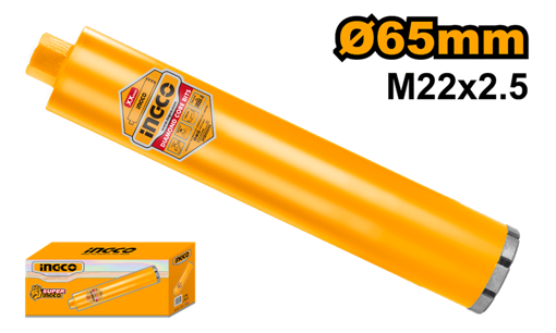 Imagen de MECHA COPA DIAMANTADA SACATESTIGOS HORMIGON Ø 65MM X 450MM TALADRO VERTICAL INGCO DCB580658