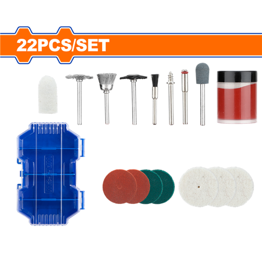 Imagen de SET X 22PCS ACCESORIO MINI TORNO 1/8 WRR6022 WADFOW