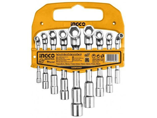 Imagen de JUEGO DE LLAVE DADOS EN "L" INGCO LASWT0901 INDUSTRIAL CR-V