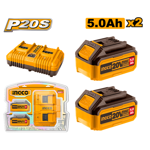 Imagen de SET X 2 BATERIAS 20V 5AMP + 1 CARGADOR