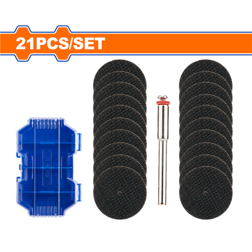 Imagen de SET X 21 PCS ACCESORIO MINI TORNO 1/8 WADFOW WRR3021