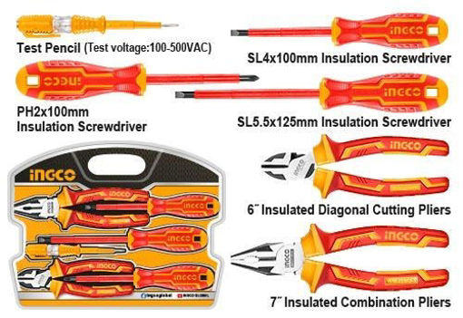 Imagen de SET JUEGO 6 HERRAMIENTAS AISLADAS INGCO HKIST3061
