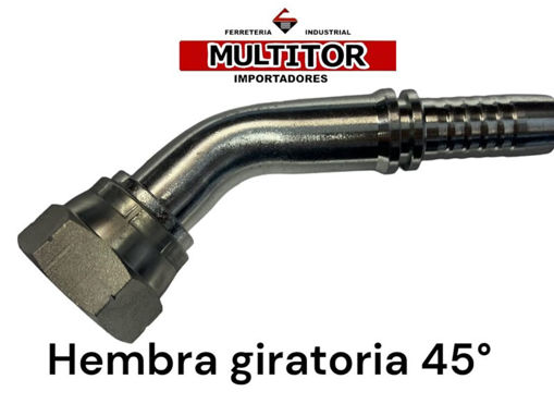 Imagen de HIDRAULICA H/GIRATORIA. 45º HG BSP 1/2" ESP. 1/2"