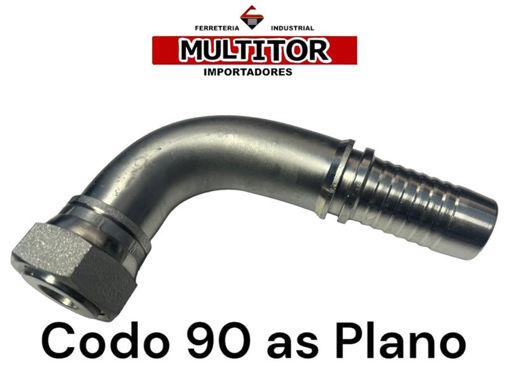 Imagen de HIDRAULICA H/GIRATORIA AS. PLANO 90° 13/16 ESP. 1/2"