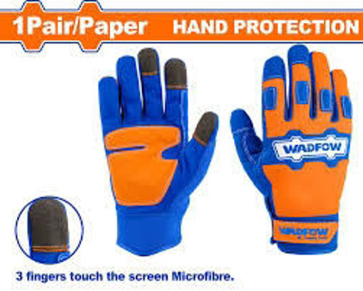 Imagen de GUANTES MECANICO MICROFIBRA Y PVC XL WADFOW WMG1E03