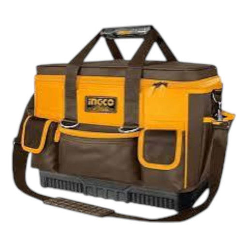 Imagen de BOLSO DE HERRAMIENTAS CON BASE REFORZADA 16" CON 25 BOLSILLOS - 20KG - HTBG10 INGCO
