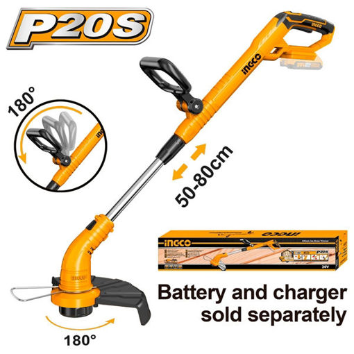 Imagen de BORDEADORA A BATERIA P20S EXTENSIBLE C MANGO REGU 20V INGCO CGTLI20018