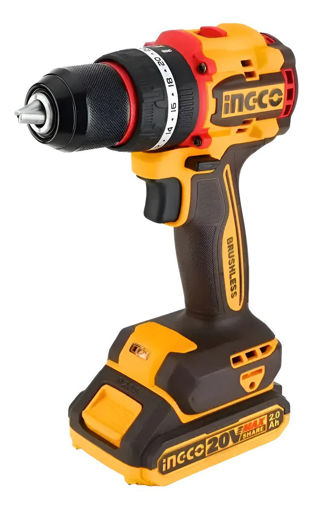 Imagen de TALADRO ATORNILLADOR C/PERCUTOR A BATERIA 20V P20S BRUSHLESS 55NM CON ACCESORIOS, S/BAT Y S/CARG INGCO CIDLI205581